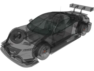 Honda NSX GT (2013) 3D Model preview