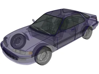 Acura Integra Sedan (1990) 3D Model preview