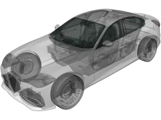 Alfa Romeo Giulia (2016) 3D Model preview