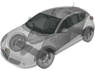 Alfa Romeo MiTo (2009) 3D Model preview