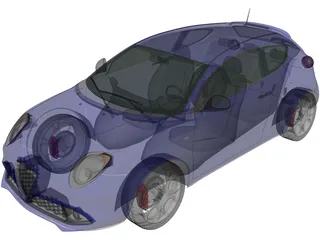 Alfa Romeo MiTo Veloce (2016) 3D Model preview