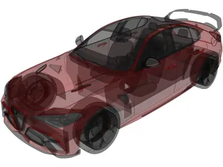 Alfa Romeo Giulia GTA (2021) 3D Model preview