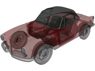 Alfa Romeo Giulietta Spider (1955) 3D Model preview