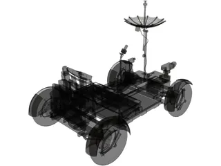 Apollo Lunar Rover Moon Car 3D Model preview