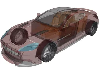 Aston Martin Vanquish (2013) 3D Model preview