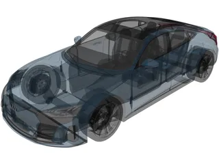 Audi e-tron GT Quattro (2022) 3D Model preview