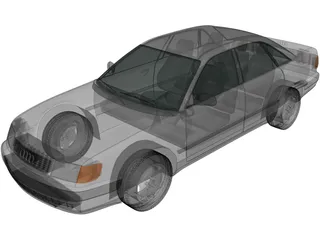 Audi 100 Sedan (1991) 3D Model preview