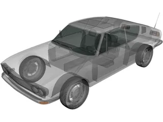 Audi 100 Coupe S (1970) 3D Model preview