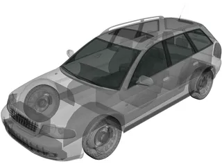 Audi A4 Avant (1999) 3D Model preview