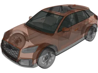 Audi Q2 (2020) 3D Model preview