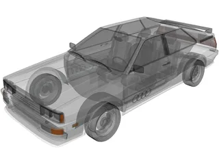 Audi Quattro (1980) 3D Model preview