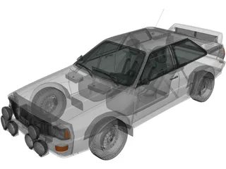 Audi Quattro A2 (1981) 3D Model preview