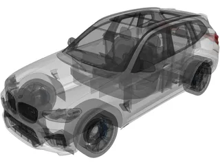 BMW X3M Competition (2020) 3D Model preview