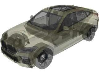 BMW X6 M50i (2020) 3D Model preview