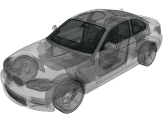 BMW 135i Coupe (2007) 3D Model preview