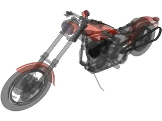 Chopper Bike 3D Model preview