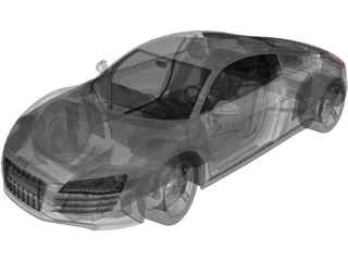 Audi R8 3D Model preview
