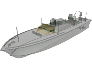 Demora Military Ship 3D Model preview
