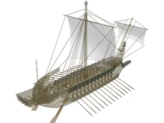 Greek Ship 3D Model preview