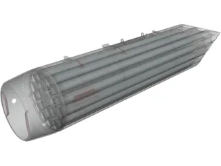 B-8M1 80mm Rocket Pod 3D Model preview