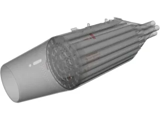 UB-32-57M 57mm Rocket Pod 3D Model preview