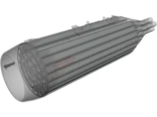 UB-32-73A 57mm Rocket Pod 3D Model preview