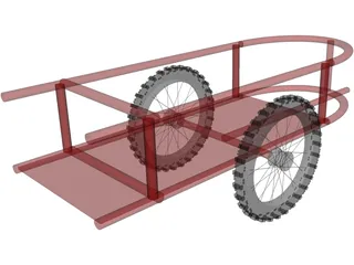 Bike Trailer 3D Model preview