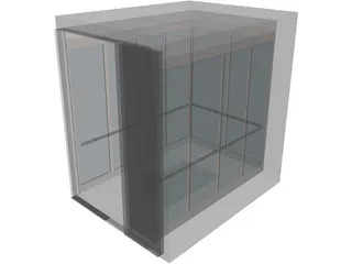 Elevator Cab 3D Model preview