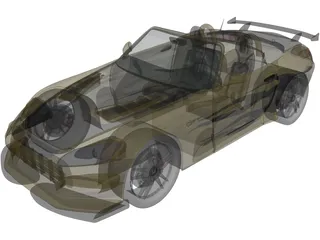 Honda S2000 [Tuned] 3D Model preview