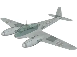 Messerschmitt Me 410 Hornisse (Hornet) 3D Model preview