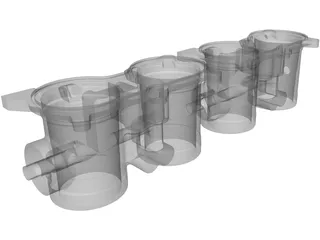 Honda CBR 1000 Throttle Body (2008) 3D Model preview