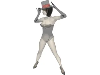 Woman Domenika 3D Model preview