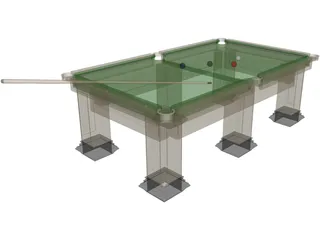 Pool Table 3D Model preview