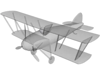 Biplane 3D Model preview