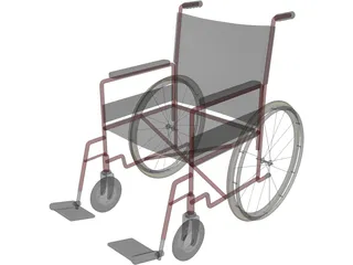 Wheelchair 3D Model preview