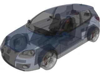 Volkswagen Golf GTi 3D Model preview