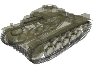Panzer 2F 3D Model preview