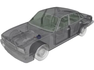 Jaguar XJ6 Sovereign 3D Model preview