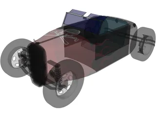 Hot-Rod Flamming 3D Model preview