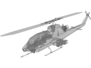 Bell AH-1S Cobra 3D Model preview