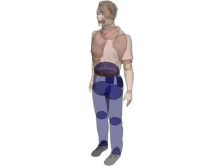 Man Worker 3D Model preview