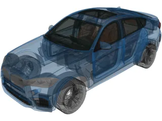 BMW X6M (2015) 3D Model preview