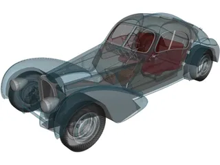 Bugatti Type 57 Atlantic (1934) 3D Model preview