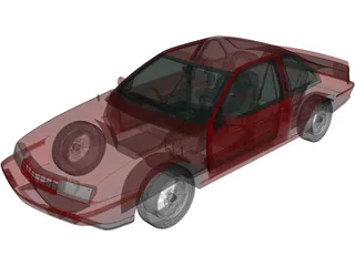 Chevrolet Beretta GT (1988) 3D Model preview