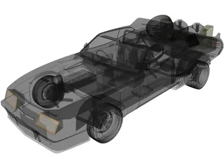 Ford Falcon MadMax Interceptor (1973) 3D Model preview