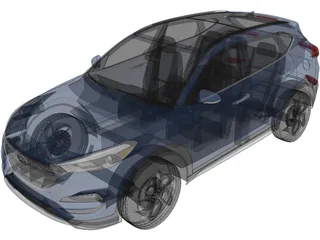 Hyundai Tucson (2016) 3D Model preview