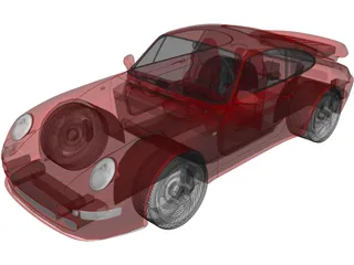 Porsche 911 Turbo (1995) 3D Model preview