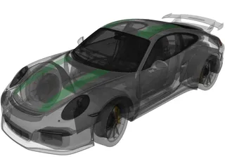 Porsche 911 GT3 (2017) 3D Model preview