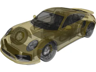 Porsche 911 Turbo S (2016) 3D Model preview