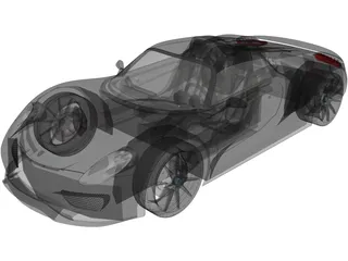 Porsche 918 Spyder Martini (2013) 3D Model preview